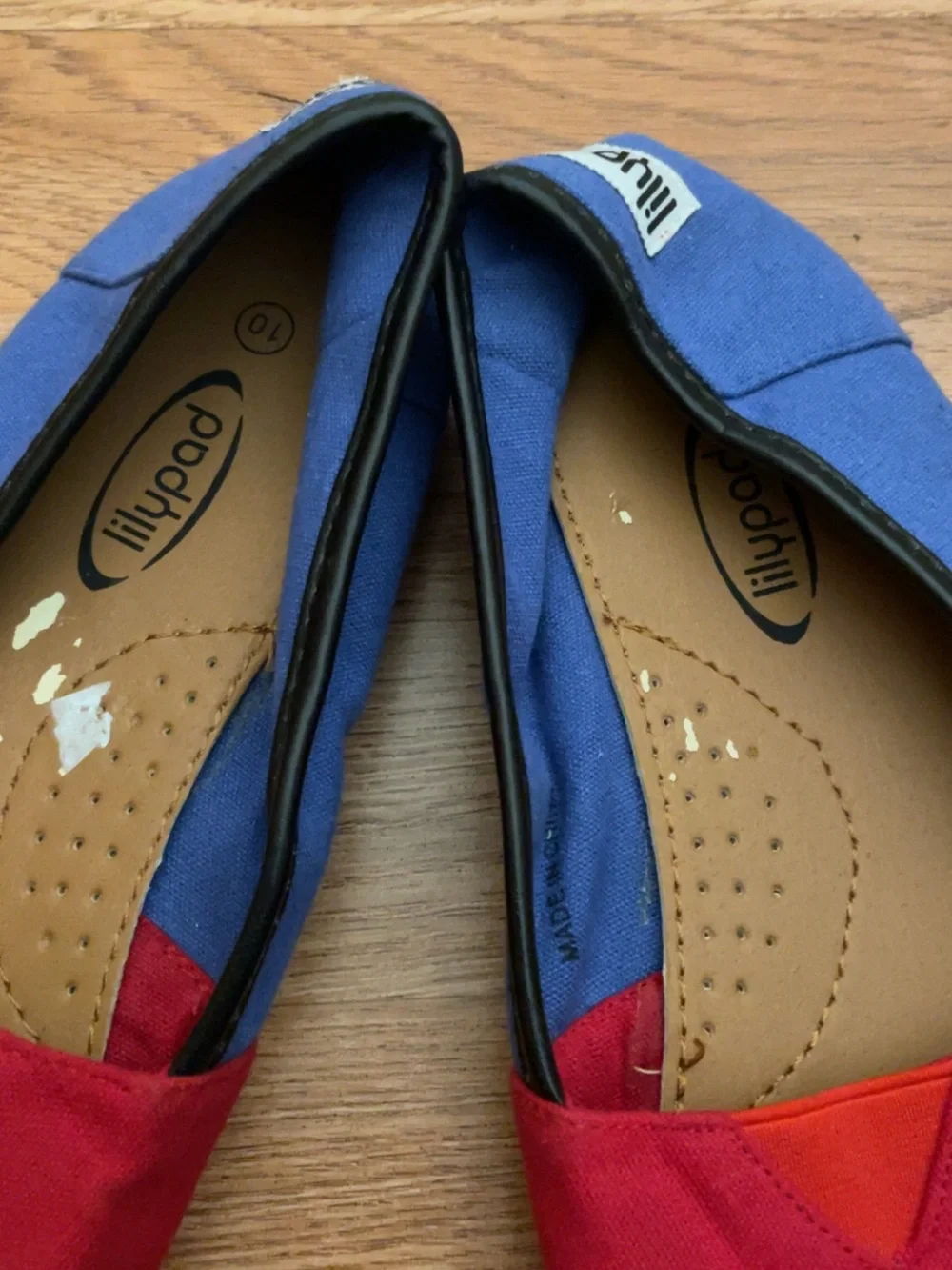 Casual Red and Blue Espadrilles Slip-Ons